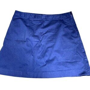 Lizwear Womens Navy Skort Side Zipper/Pockets Size 16